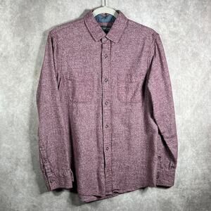Wallin & Bros. Shirt Mens Medium Pink Button Up Long Sleeve Cotton Casual‎